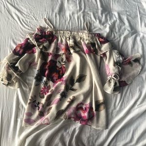 Floral off the shoulder top